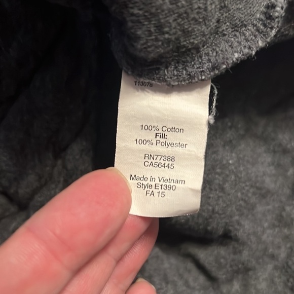 J. CREW Quilted Sweatshirt w/ Black Trim Size Large - Picture 7 of 7